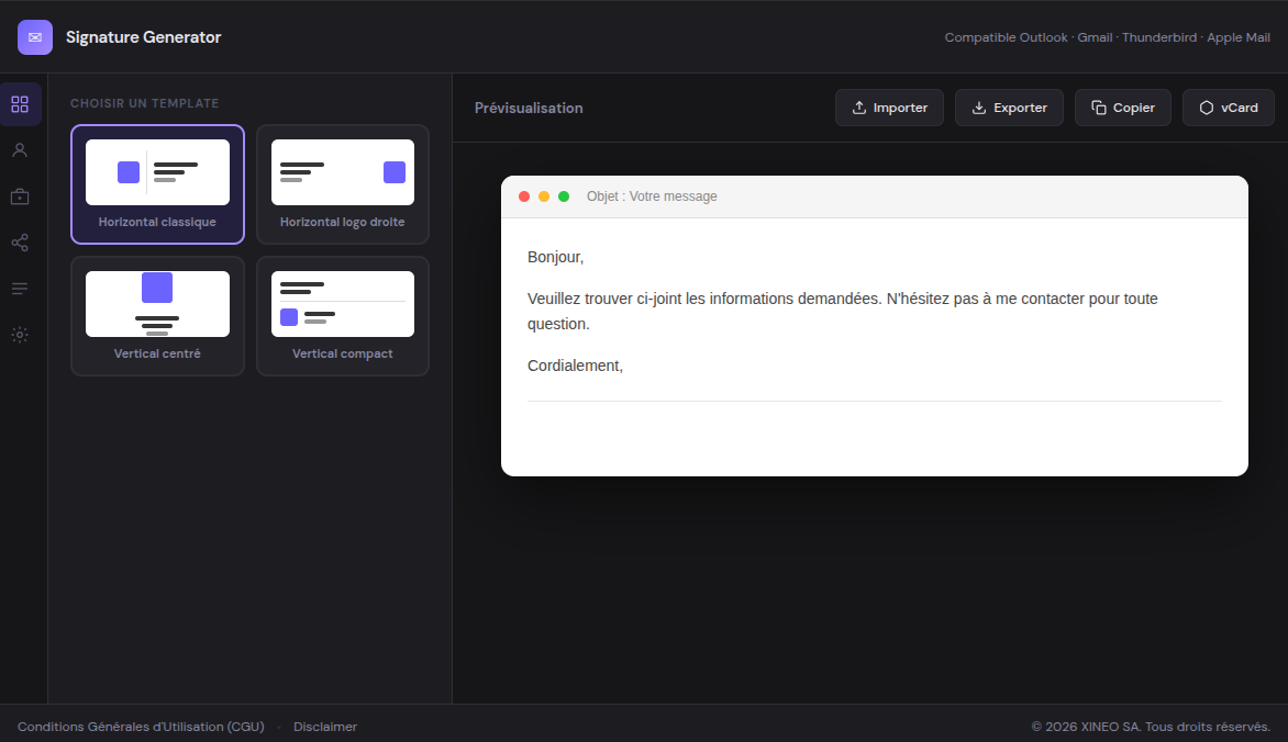 WebPME - E-mail Signature